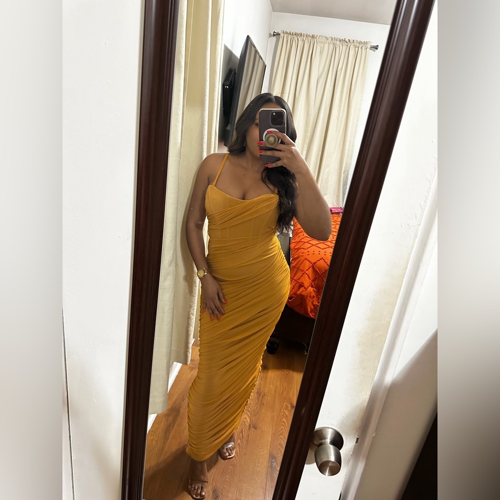 JLUXLABEL Yellow Catalina Maxi Dress